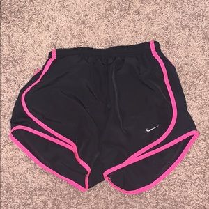 Nike black and pink trim shorts